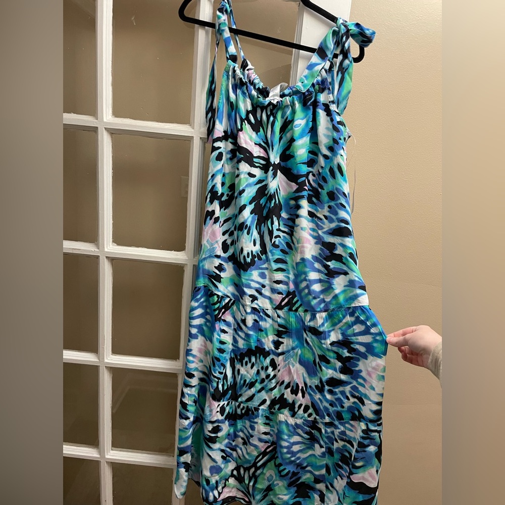 Tommy Bahama blue/green multi colored dress